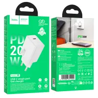 Travel Charger Hoco N68 Nuevo Single Port PD20W USB-C 5V 3.0A White
