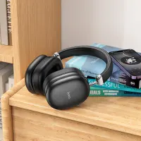 Wireless Stereo Headphone Hoco W35 Max V5.4 800mAh with Micro SD and AUX ports ANC Black