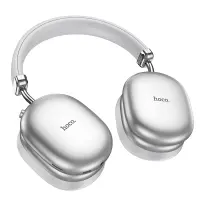 Wireless Stereo Headphone Hoco W35 Max V5.4 800mAh with Micro SD and AUX ports ANC Sliver