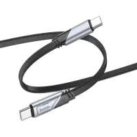 Data Cable Hoco U119 USB-C to USB-C 60W 3A Fast Charging Armor Style Braided Black 1.2m