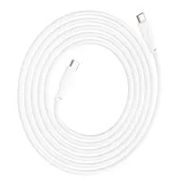Data Cable Hoco X93 Force USB-C to USB-C PD60W 3A Fast Charging White 2m