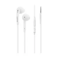 Hands Free Stereo Samsung EO-EG920BW 3.5mm White with Microphone and Control Buttons 1.2m with Black Samsung Box Bulk