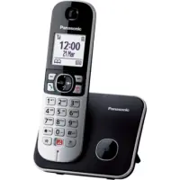 Dect/Gap Panasonic KX-TG6851GRB  with Large White and Speaker Phone Black with Shockproof Packaging