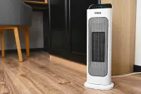 Ceramic Fan Heater Noveen PTC2000 2000W with Smart LED Display 2-Speeds and Overheating Protection White