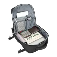 Cabin Travel Backpack N'oveen CTB400 with External USB Port and Ergonomic Straps and Padded Back for Comfort Black