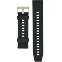 Watchband Hoco 20mm Universal Black Silicon Band with Silver Buckle