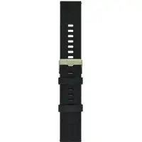Watchband Hoco 20mm Universal Black Silicon Band with Silver Buckle