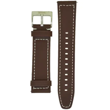 Watchband Hoco 20mm Universal Brown Leather with Silver Buckle
