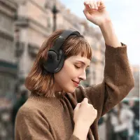 Wireless Foldable Headphones Stereo Acefast H4 500mAh v5.3 ANC AUX USB-C IPX4 Black