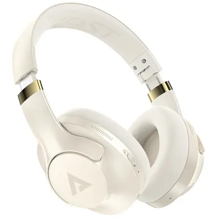Wireless Foldable Headphones Stereo Acefast H4 500mAh v5.3 ANC AUX USB-C IPX4 Beige