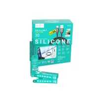 Hoco X101 Silicon Assistant USB-A to USB-C Fast Charging 3A Black 1m Connection Cable 30 pcs Set