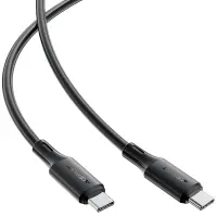 Data Cable Acefast C17-03 USB-C  to USB-C PD60W 3A Fast Charge USB2.0 Silicon Black 1.2m