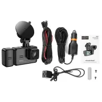 Windshield Cam Hoco DI62 Warrior 720p HD 150mAh Wifi Ultra Wide Angle Lens 145° 2" Display with 3 Cameras Simultaneous Recording