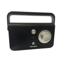Portable Radio Technisat CLASSIC 100 1W with 3.5mm Headphone Jack and Power Cable Black