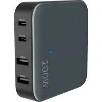 Yenkee YAC 4100 Desk Charger / Power Station with 4 Charging Outputs 2xUSB-C and 2xUSB-A  100W Black