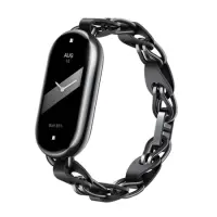 Watchband Xiaomi Leather and Metal Chain Strap for Smart Band 8 / Smart Band 9 BHR7303GL