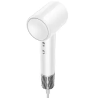Travel Hair Dryer Hoco HP16 1650W with 2 Airflow and 3 Temperature Levels Max Speed 110000Rpm White