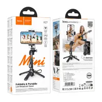 Selfie Stick and Base Holder Hoco K27 Magic Mini for Devices 4.5"- 7" with Remote Control Bluetooth v5.2 55mAh and Extension Option
