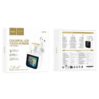 Wireless Hands Free Hoco EW86 Cat v5.4 300mAh 3.5h Talk Time and Multi-function Smart Touch Screen White