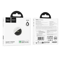 Hoco Tag E100 Anti-Lost Device Only for iOS Works With Apple Find My Network with Protective Case with Strap Hole White
