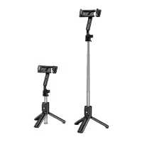 Selfie Stick Borofone BY14 Graceful Mini for Devices 4.5"-7.0" with Remote Control 120mAh Bluetooth v5.2 Black