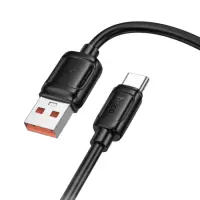 Cable Hoco X115 Surpass USB-A  to USB-C 100W 5A Black 1m