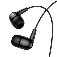 Hands Free Hoco M97 Enjoy Universal Earphones Stereo Bass USB-C with Microphone Compatible with All USB-C Devices Black 1.2m
