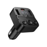 Bluetooth FM Transmitter Hoco E87 Delta 35W with 2xUSB-A and 1xUSB-C PD20W BT v5.4 Supports USB Music Playback and Calls