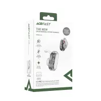 Wireless Earphones Hands Free Acefast FA003 TWS v5.3 550mAh 8hr Working Time with 4-Mic ENC Technology IPX4 Wireless Charging White