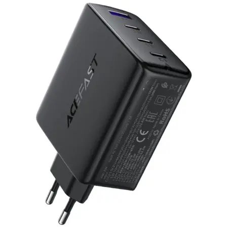 Travel Charger Acefast A94 Fast Charging 3xUSB-C + 1xUSB-A PD100W GaN Black