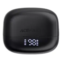 Wireless Earphones Hands Free Acefast W1 TWS v5.4 400mAh 8hr Working Time ANC with 4-Mic ENC Technology IPX4 and LED Digital Display Black