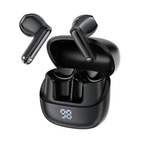 Wireless Earphones Hands Free Acefast W2 TWS v5.4 400mAh 8hr Working Time ANC with 4-Mic ENC Technology IPX4 and LED Digital Display Black