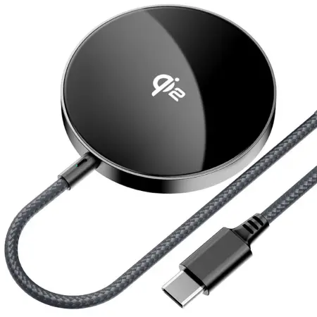 Wireless Charger Acefast E24 15W MagSafe Compatible and Qi2 Compliant Black