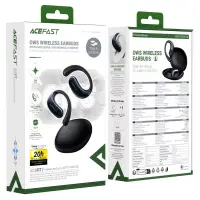 Wireless Earphones Hands Free Acefast FA005 TWS Ultra Thin v5.4 400mAh 20hr Working Time ENC IPX4 Black