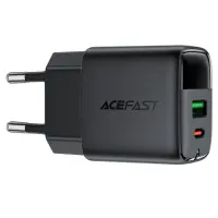 Travel Charger Acefast A116 Fast Charging USB-C PD35W GaN with Digital Display Black