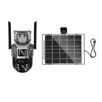 IP Camera Hoco DI76 Feather Solar Powered FullHD IP65 355° Dual Camera Full Colour Night Vision Two-Way Voice Intercom Motion Detection