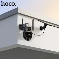 IP Camera Hoco DI76 Feather Solar Powered FullHD IP65 355° Dual Camera Full Colour Night Vision Two-Way Voice Intercom Motion Detection