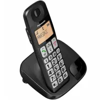 Dect/Gap Panasonic  KX-TGE310SPB Black with Hands-Free Talking and Big Buttons Black
