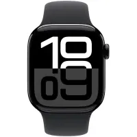 Apple Watch Series 10 Aluminum 42mm GPS eSim NFC IP6X  Aluminum Case Jet Black with Sport Band Black MWWE3QC/A