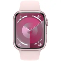 Apple Watch Series 9 Aluminum 45mm GPS eSim NFC IP6X Aluminum Case Pink with Light Pink Sport Band MRMK3QF/A