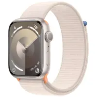 Apple Watch Series 9 Aluminum 45mm GPS eSim NFC IP6X Aluminum Case Starlight with Starlight Sport Loop MR983QF/A