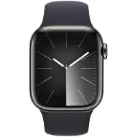 Apple Watch Series 9 41mm GPS eSim NFC IP6X Stainless Steel Case Graphite with Midnight Sport Band MRJ93QF/A