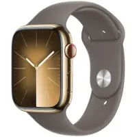 Apple Watch Series 9 45mm GPS eSim NFC IP6X Stainless Steel Case Gold with Clay Sport Band MRMR3QF/A