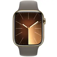 Apple Watch Series 9 45mm GPS eSim NFC IP6X Stainless Steel Case Gold with Clay Sport Band MRMR3QF/A