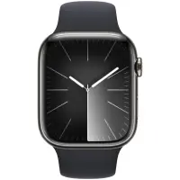 Apple Watch Series 9 45mm GPS eSim NFC IP6X Stainless Steel Case Graphite with Midnight Sport Band MRMW3QF/A