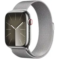 Apple Watch Series 9 45mm GPS eSim NFC IP6X Stainless Steel Case Silver with Silver Milanese Loop MRMQ3QF/A