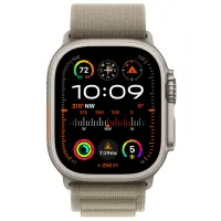Apple Watch Ultra 2 49mm GPS eSIM NFC IP6X Titanium Case with Olive Alpine Loop MREY3FD/A