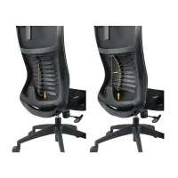 Office Chair Yenkee YGC 500BK FISHBONE Black Mesh and Back Support Max. Weight 120kg