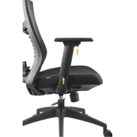 Office Chair Yenkee YGC 500BK FISHBONE Black Mesh and Back Support Max. Weight 120kg