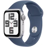 Apple Watch SE2 (2024) Aluminum 40mm GPS eSim NFC 5 ATM Aluminum Case Silver με Sport Band Denim MXED3QH/A